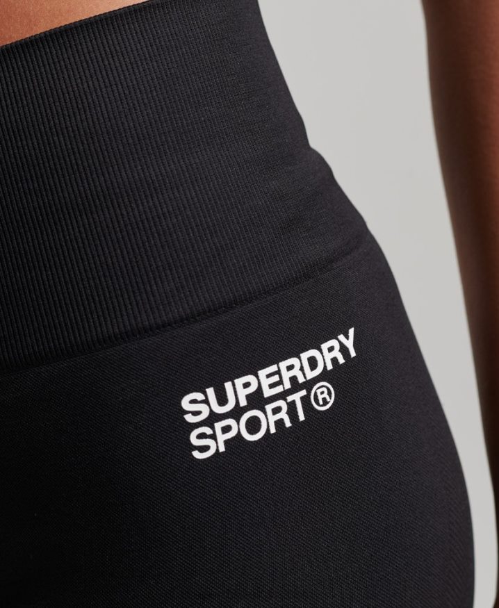 Superdry Core Seamless Tight Shorts Black Women