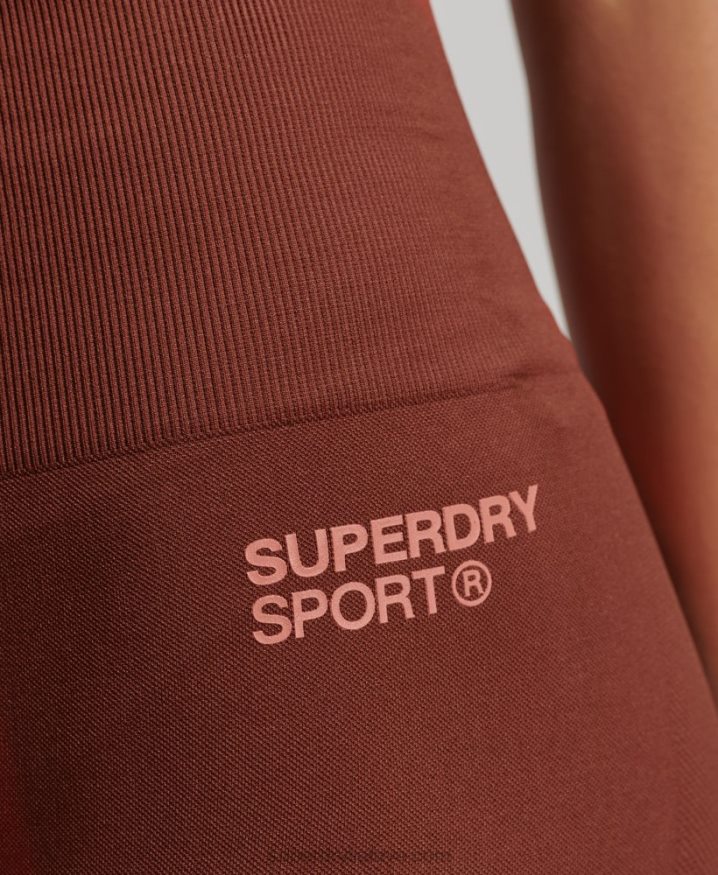 Superdry Core Seamless Tight Shorts Brown Women