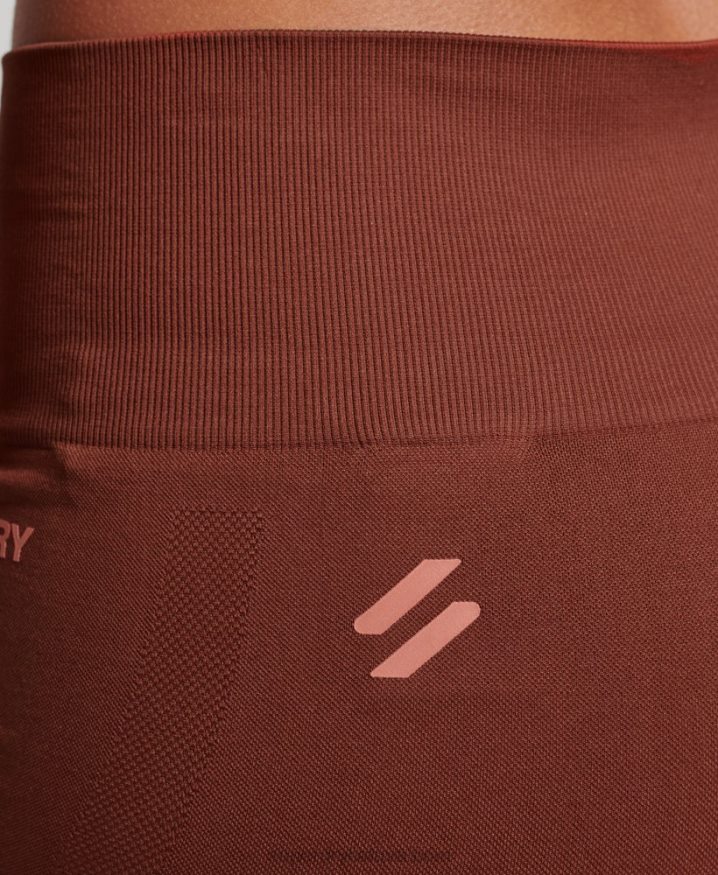 Superdry Core Seamless Tight Shorts Brown Women