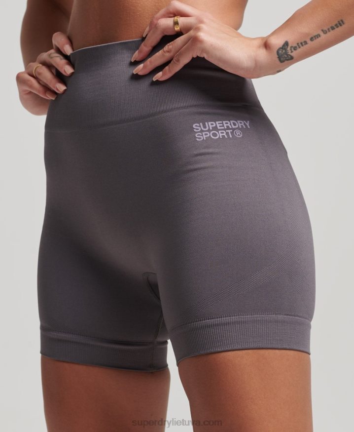 Superdry Core Seamless Tight Shorts Grey Women