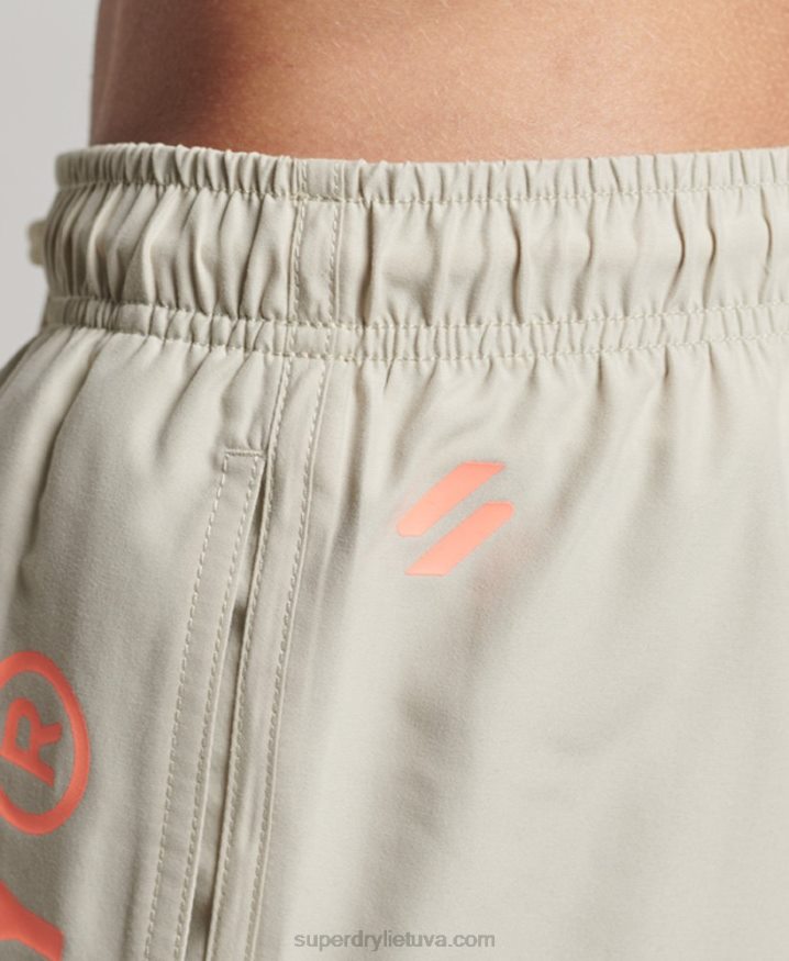 Superdry Core Sport 17 Inch Recycled Swim Shorts Beige Men