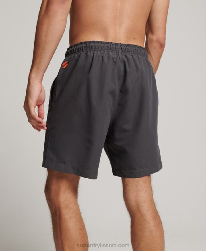 Superdry Core Sport 17 Inch Recycled Swim Shorts Dark Grey Men