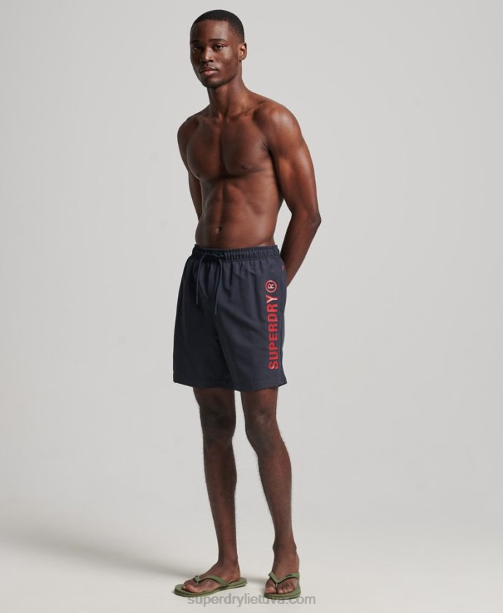 Superdry Core Sport 17 Inch Recycled Swim Shorts Navy Men