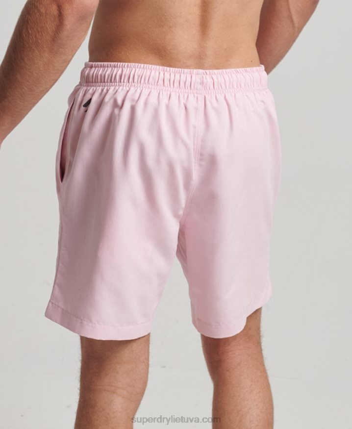 Superdry Core Sport 17 Inch Recycled Swim Shorts Pink Men