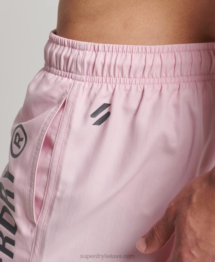 Superdry Core Sport 17 Inch Recycled Swim Shorts Pink Men