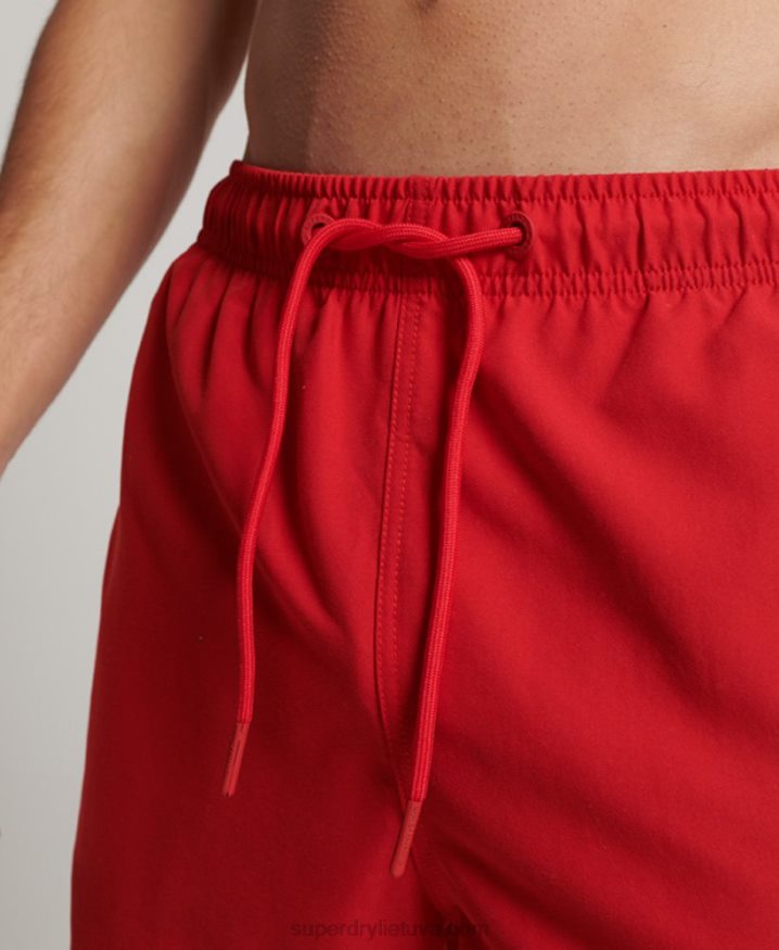 Superdry Core Sport 17 Inch Recycled Swim Shorts Red Men