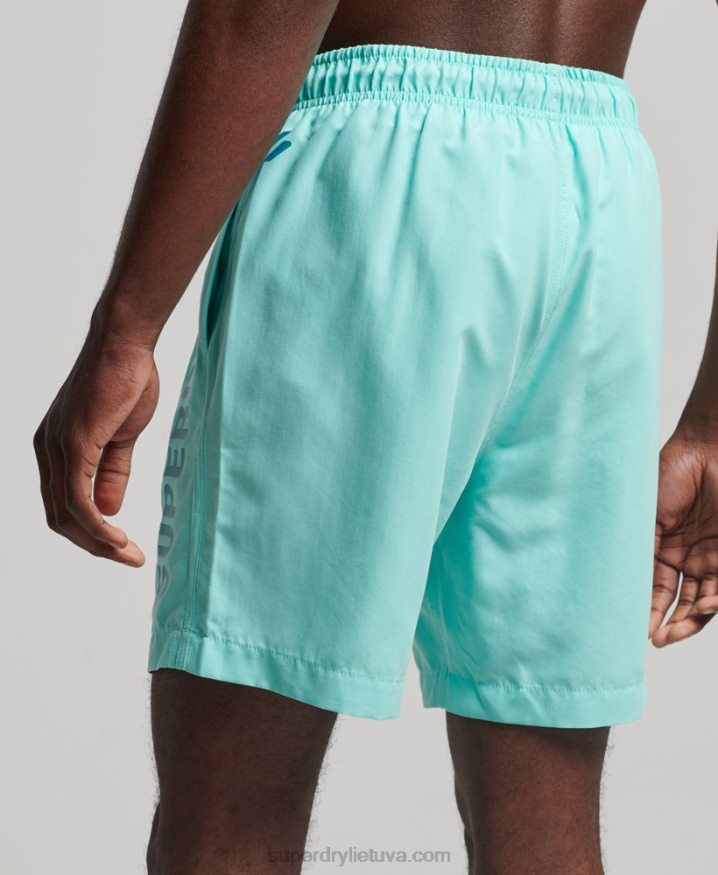 Superdry Core Sport 17 Inch Recycled Swim Shorts Turquoise Men