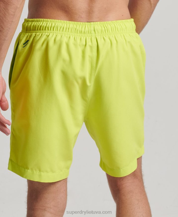 Superdry Core Sport 17 Inch Recycled Swim Shorts Yellow Men