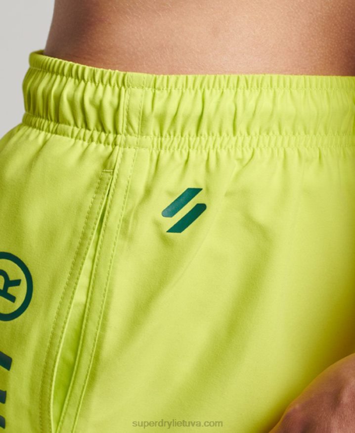 Superdry Core Sport 17 Inch Recycled Swim Shorts Yellow Men