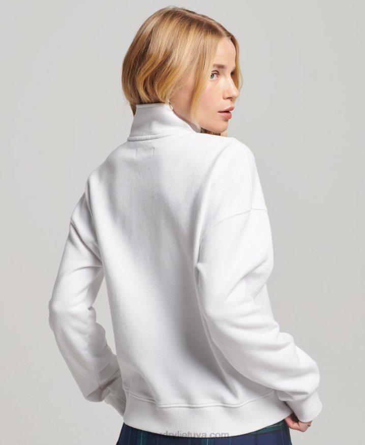 Superdry Core Sport Half Zip Track Top White Women