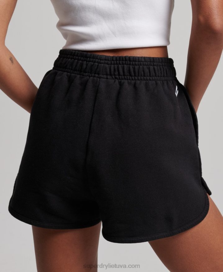 Superdry Core Sport Sweat Shorts Black Women