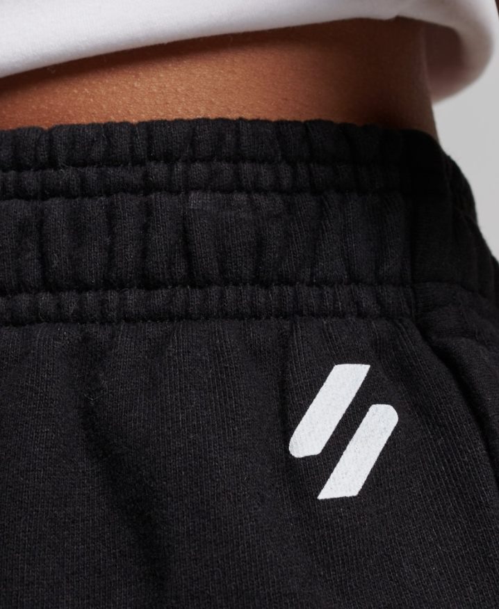 Superdry Core Sport Sweat Shorts Black Women