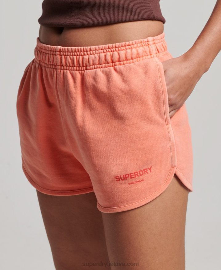 Superdry Core Sport Sweat Shorts Coral Women