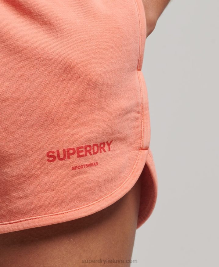 Superdry Core Sport Sweat Shorts Coral Women