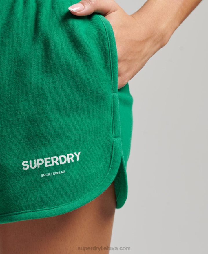 Superdry Core Sport Sweat Shorts Green Women