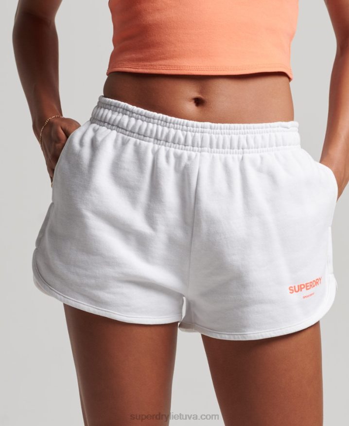 Superdry Core Sport Sweat Shorts White Women