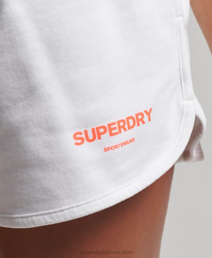 Superdry Core Sport Sweat Shorts White Women