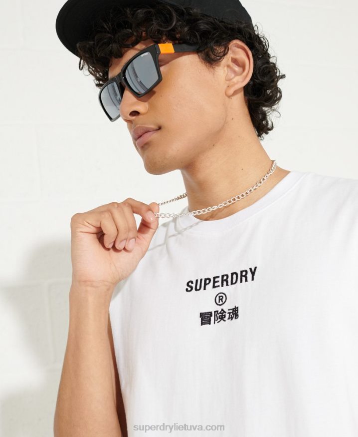 Superdry Corporate Logo Vest White Men