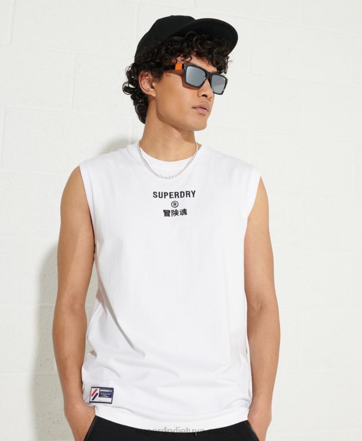 Superdry Corporate Logo Vest White Men