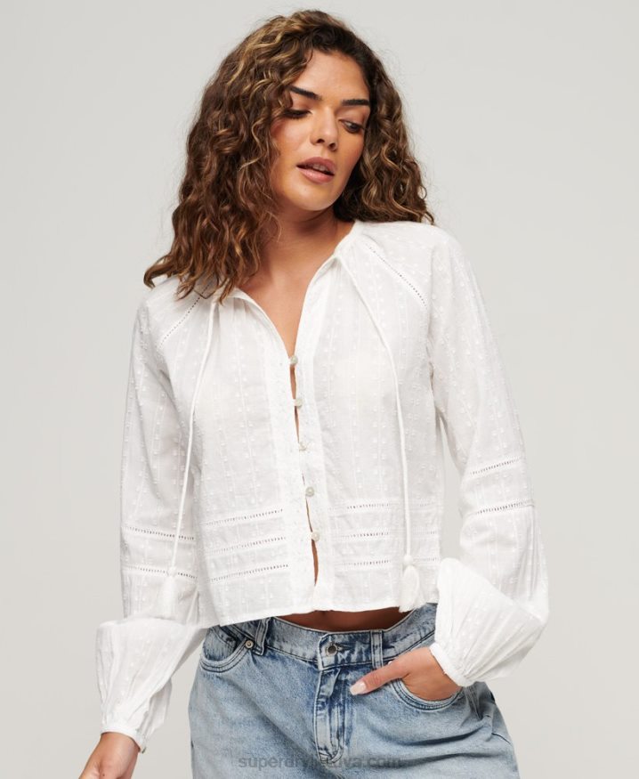 Superdry Cotton Beach Top White Women