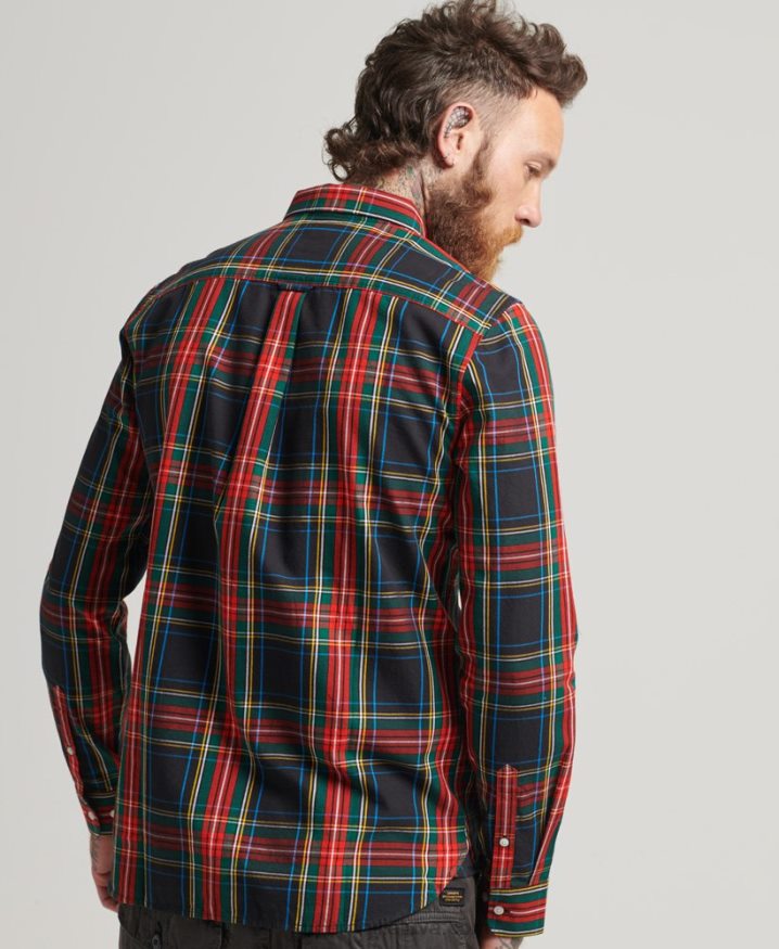 Superdry Cotton Check Merchant Shirt Black Men