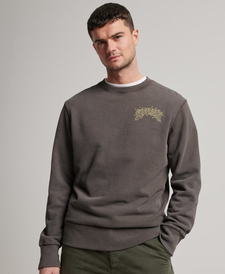 Superdry Creatures Crew Sweatshirt Dark Grey Men