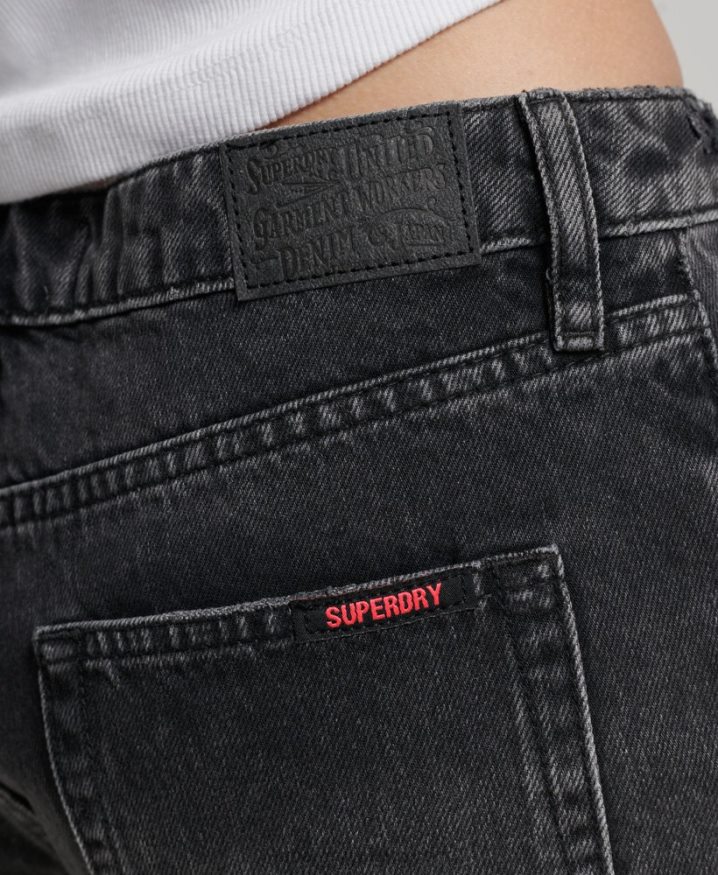 Superdry Denim Hot Shorts Black Women