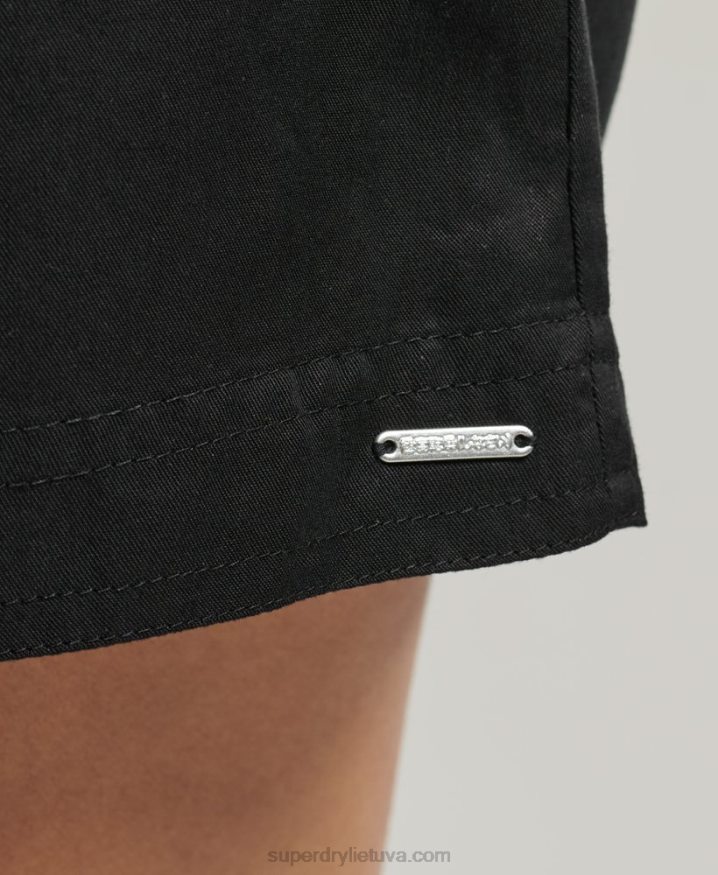 Superdry Desert Paperbag Shorts Black Women