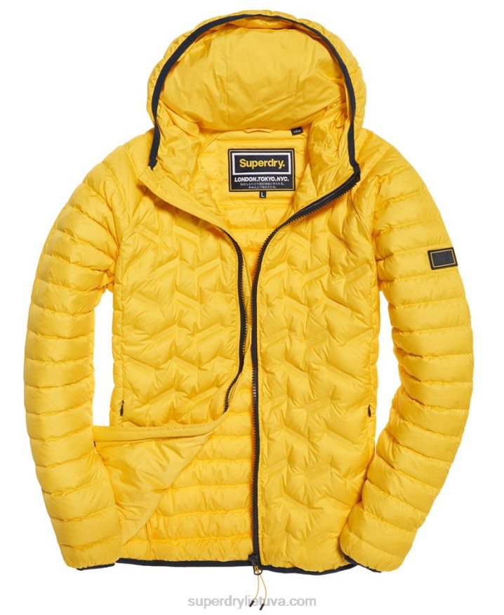 Superdry Down Radar Mix Quilted Jacket Yellow Men