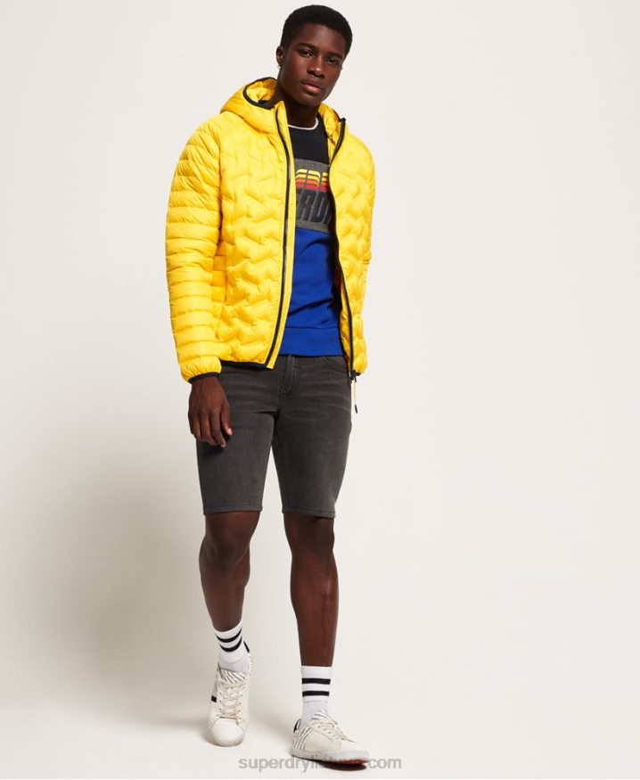 Superdry Down Radar Mix Quilted Jacket Yellow Men