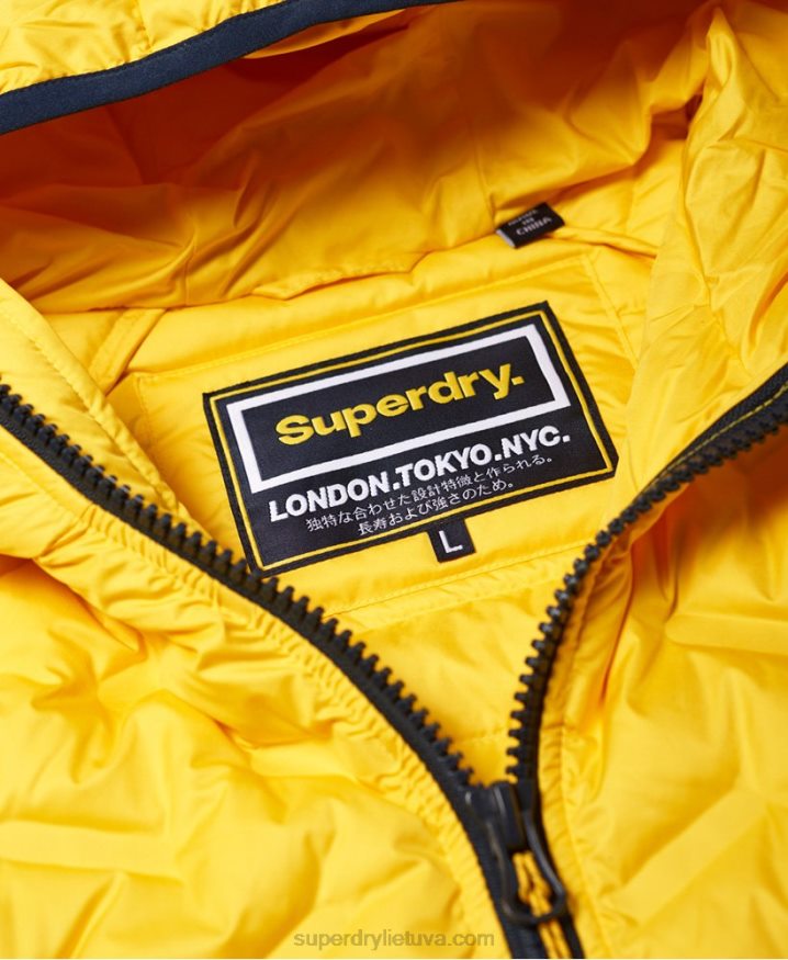 Superdry Down Radar Mix Quilted Jacket Yellow Men