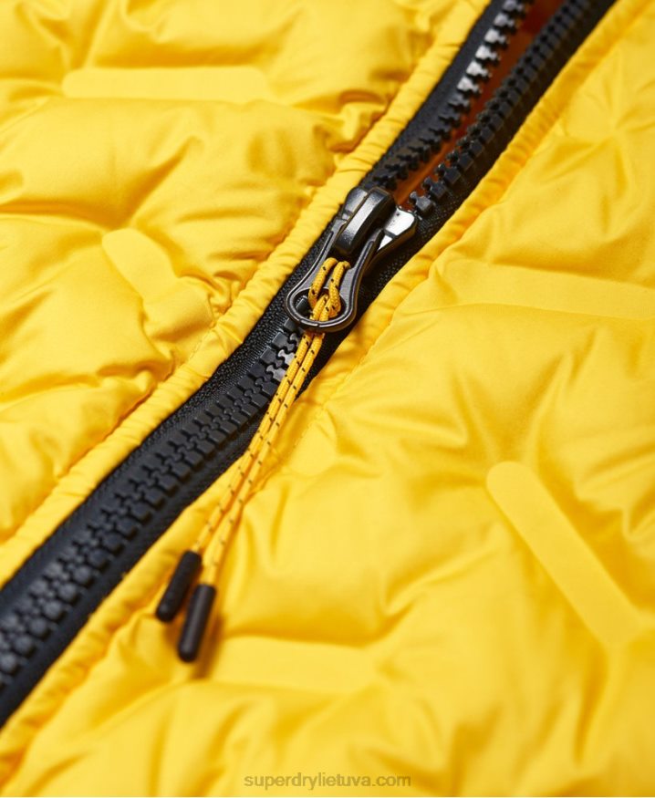 Superdry Down Radar Mix Quilted Jacket Yellow Men