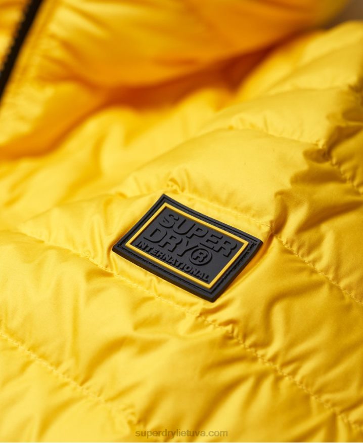 Superdry Down Radar Mix Quilted Jacket Yellow Men