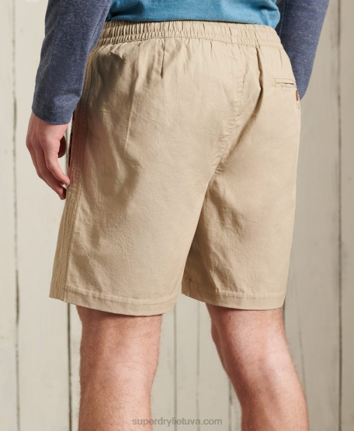 Superdry Edit Taper Drawstring Shorts Tan Men