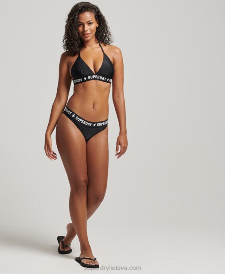 Superdry Elastic Recycled Bikini Briefs Black Women