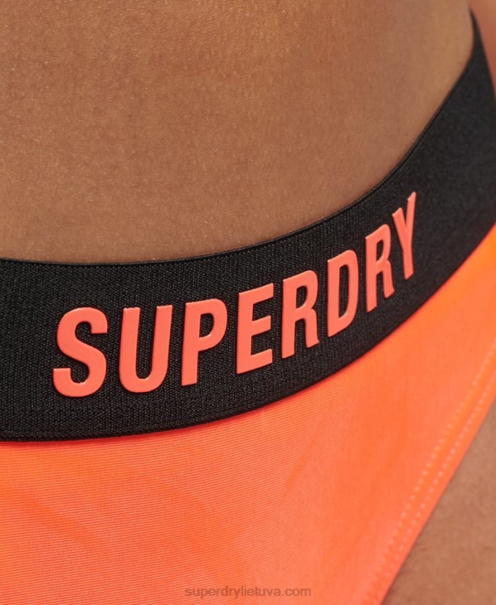 Superdry Elastic Recycled Bikini Briefs Orange Women