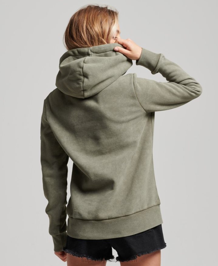 Superdry Embellished Hoodie Green Women