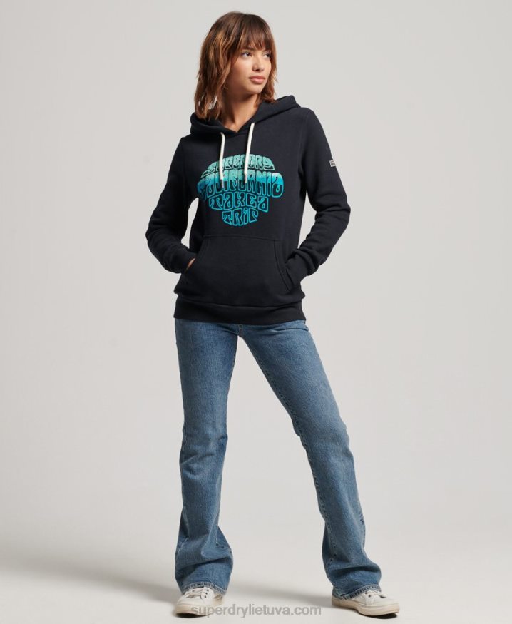 Superdry Embellished Hoodie Navy Women