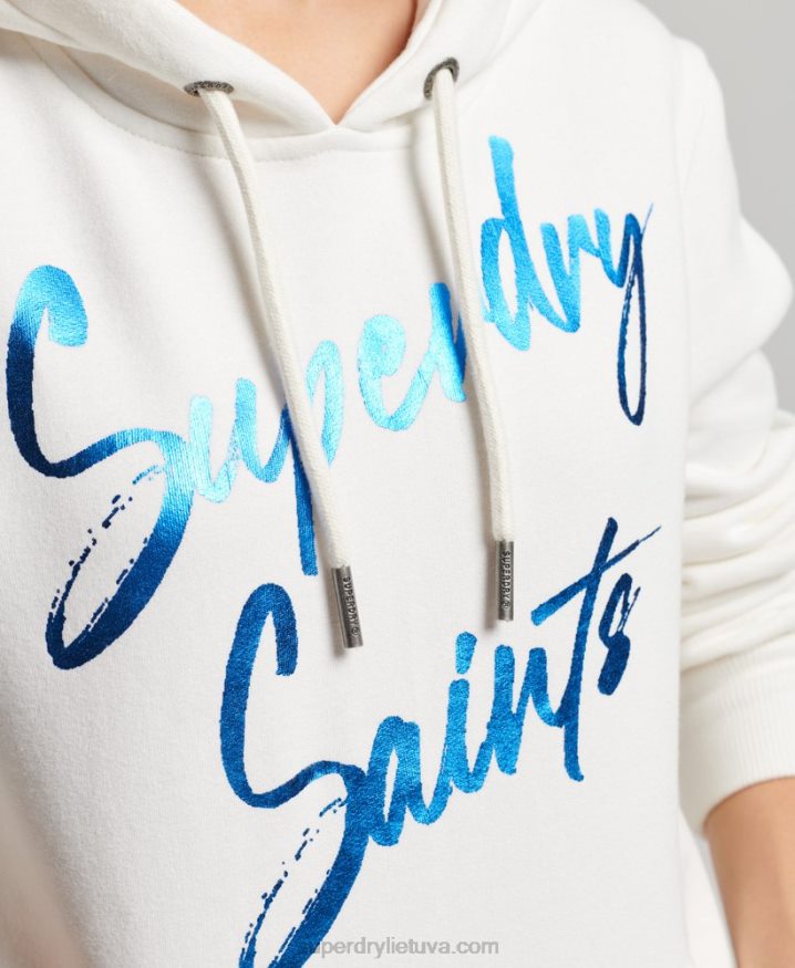 Superdry Embellished Hoodie White Women