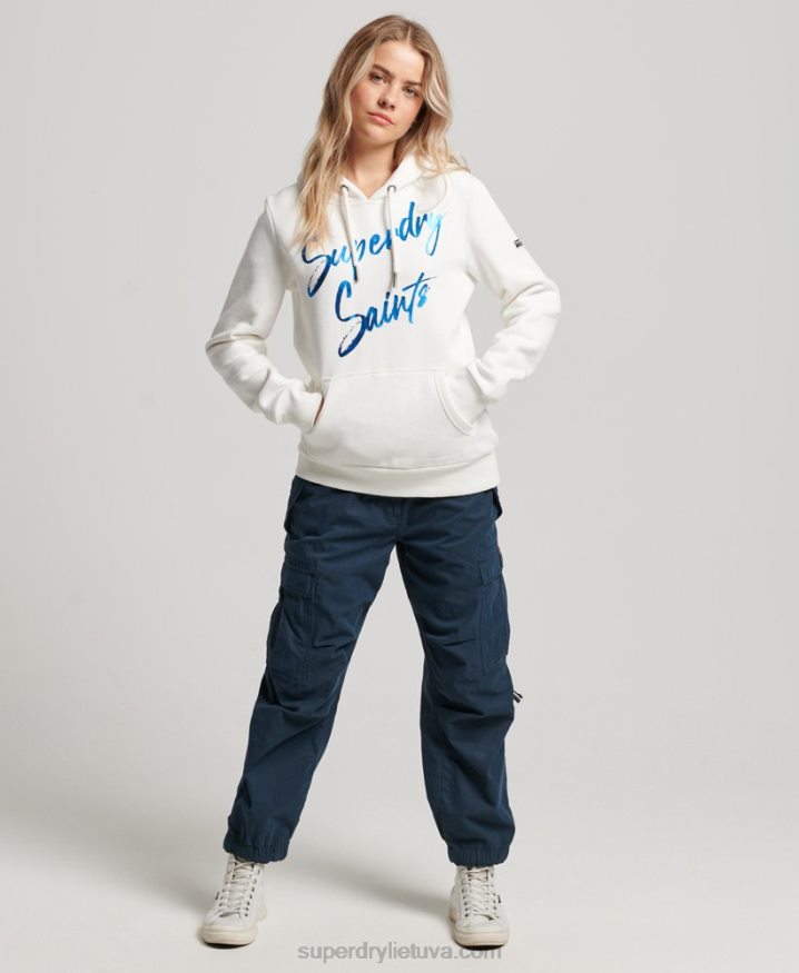 Superdry Embellished Hoodie White Women