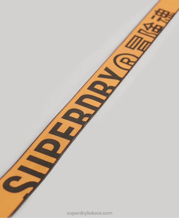 Superdry Embossed Leather Belt Gift Box Tan Men