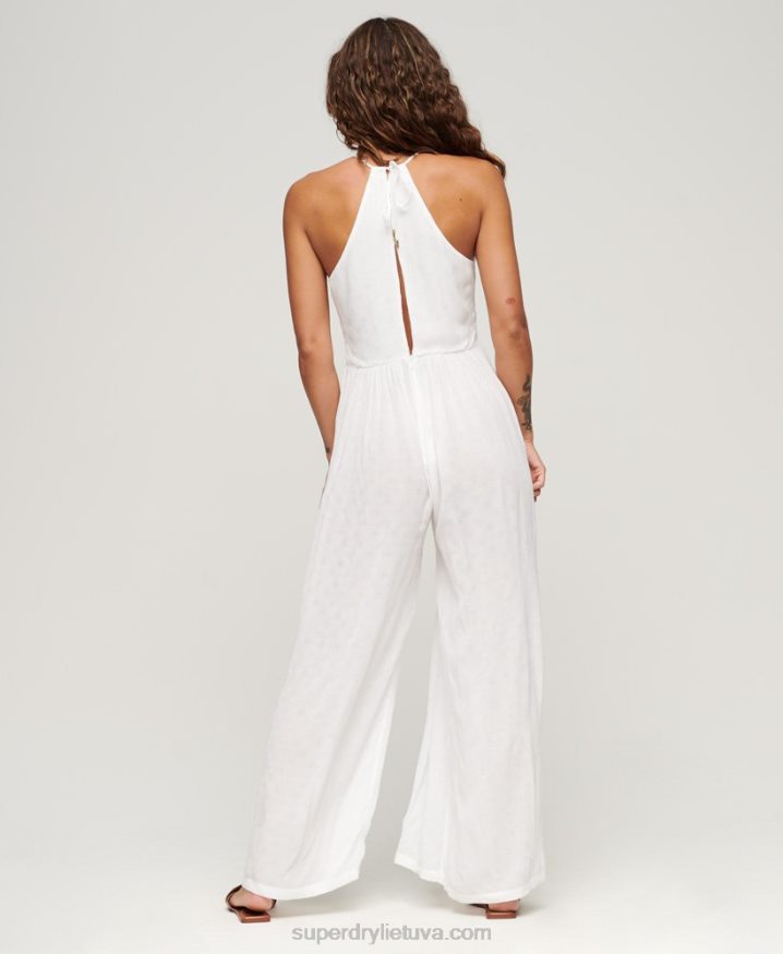 Superdry Embroidered Jumpsuit White Women