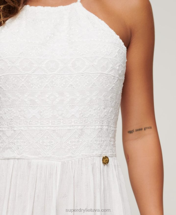 Superdry Embroidered Jumpsuit White Women