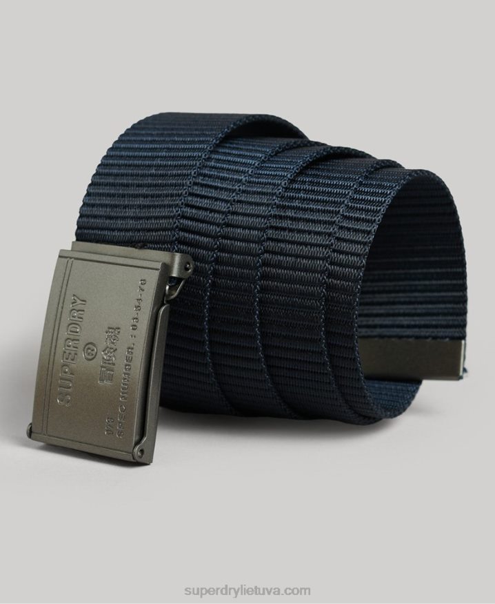 Superdry Essential Fabric Logo Belt Navy Women