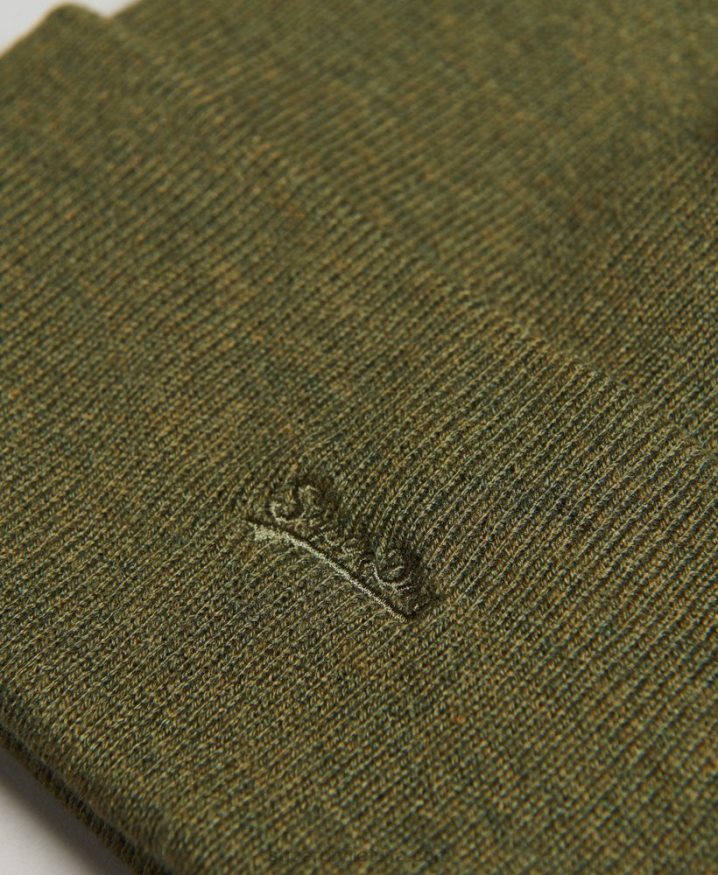 Superdry Essential Logo Beanie Khaki Women