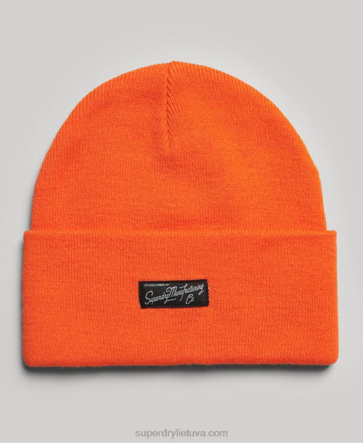 Superdry Essential Logo Beanie Orange Women