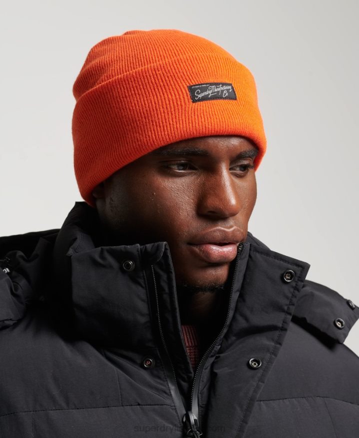 Superdry Essential Logo Beanie Orange Women