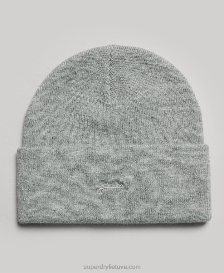 Superdry Essential Logo Beanie Silver Women