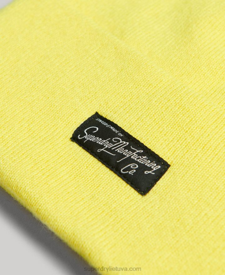 Superdry Essential Logo Beanie Yellow Women