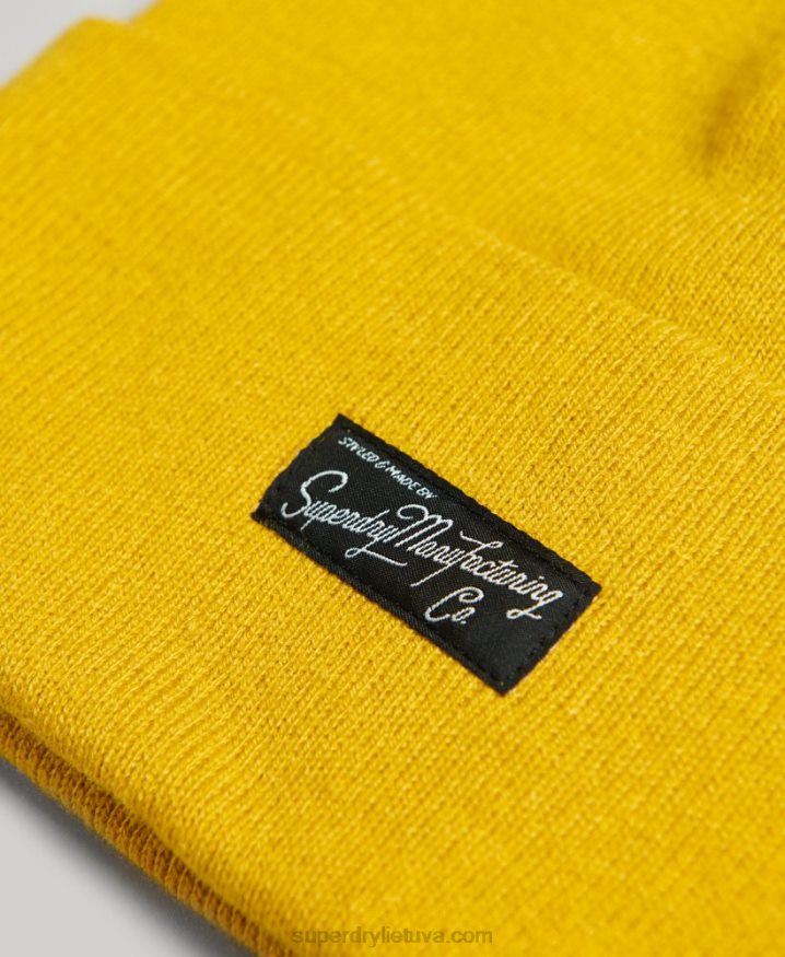 Superdry Essential Logo Beanie Yellow Women